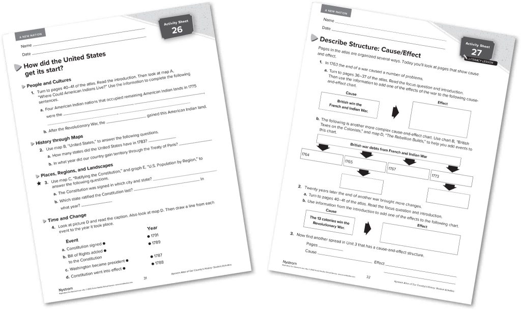 Grade 5 Atlas Sample Activity