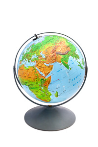 Nystrom Intermediate Physical Raised Relief Globe