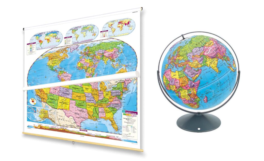 Political Relief Maps and Globe Kit