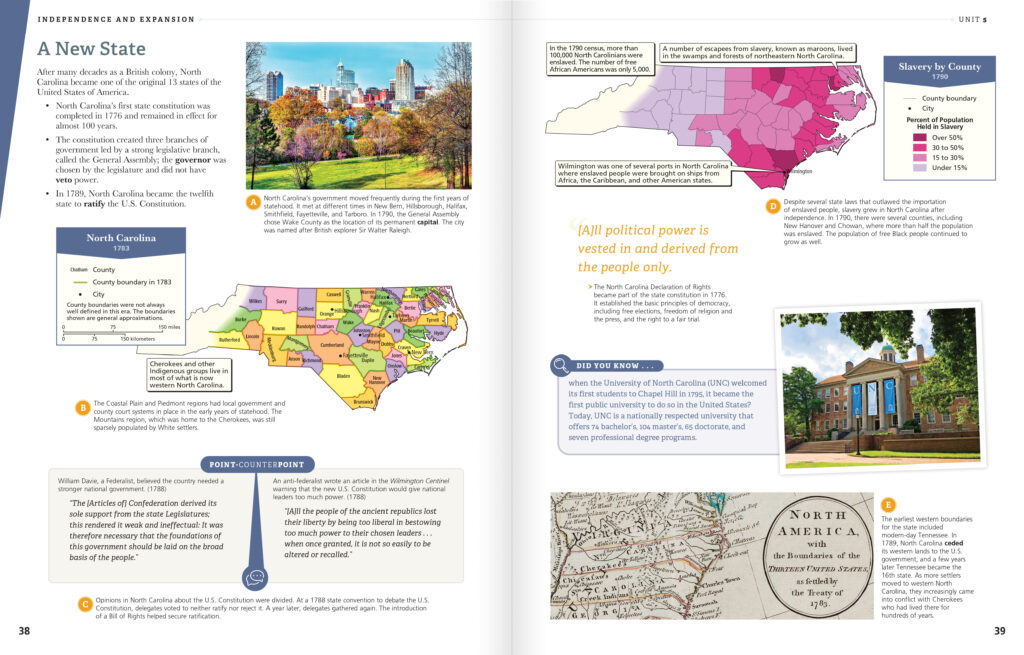 Atlas of North Carolina History Spread